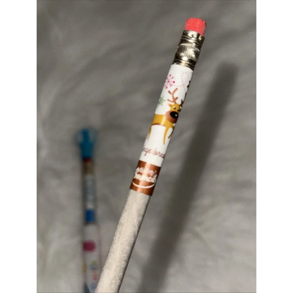 5 Smencils Scented Pencils Birthday Cake Cotton Candy Gingerbread Holiday Cheer